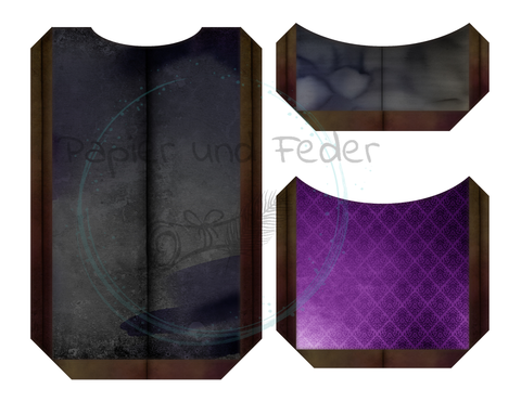 Kreativset // Multi-Pocket-Folio "Gothic (1)" // Papier & Feder // 9 Blatt // 160 g/m²