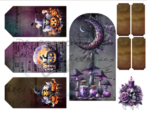 Kreativset // Multi-Pocket-Folio "Gothic (1)" // Papier & Feder // 9 Blatt // 160 g/m²