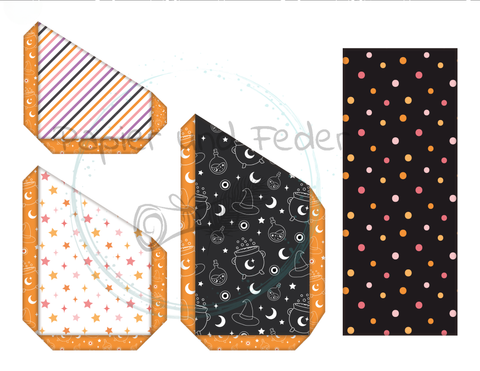 Kreativset // Multi-Pocket-Folio "Halloween (1)" // Papier & Feder // 9 Blatt // 160 g/m²
