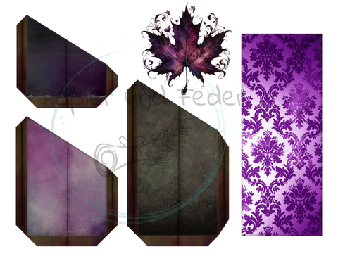 Kreativset // Multi-Pocket-Folio "Gothic (1)" // Papier & Feder // 9 Blatt // 160 g/m²