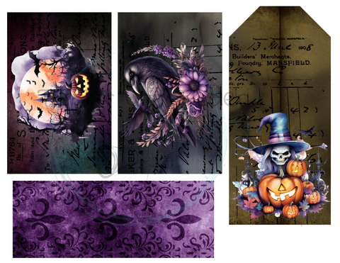 Kreativset // Multi-Pocket-Folio "Gothic (1)" // Papier & Feder // 9 Blatt // 160 g/m²