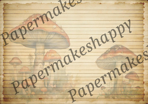 "Vintage Mushrooms" // Papermakeshappy // 7 Blatt Designpapier // doppelseitig bedruckt