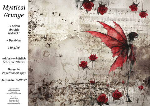 "Mystical Grunge" // Papermakeshappy // 12 Seiten Designpapier // einseitig bedruckt