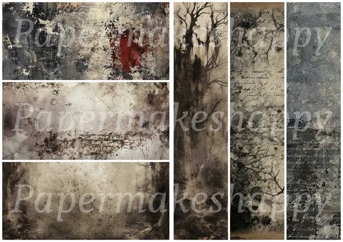 "Mystical Grunge" // Papermakeshappy // Ephemera-Set // 200 g/m²
