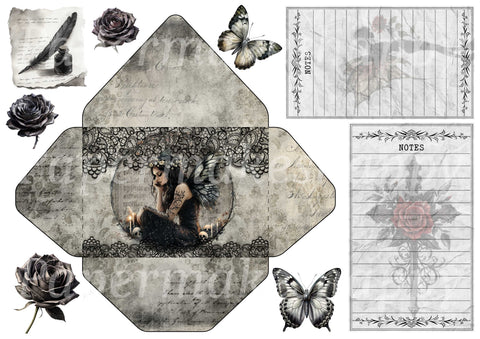 "Mystical Grunge" // Papermakeshappy // Ephemera-Set // 200 g/m²