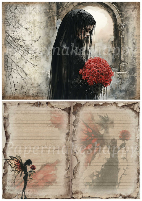 "Mystical Grunge" // Papermakeshappy // Ephemera-Set // 200 g/m²