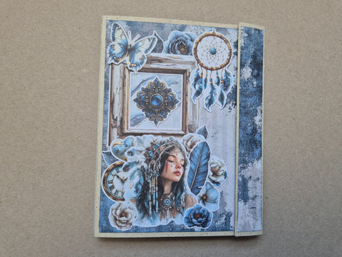Notizblock Booklet „Blue Spirit“ // handgemacht von Melly
