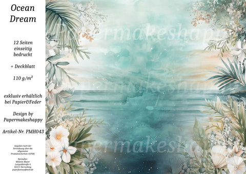 "Ocean Dream" // Papermakeshappy // 12 Seiten Designpapier // einseitig bedruckt