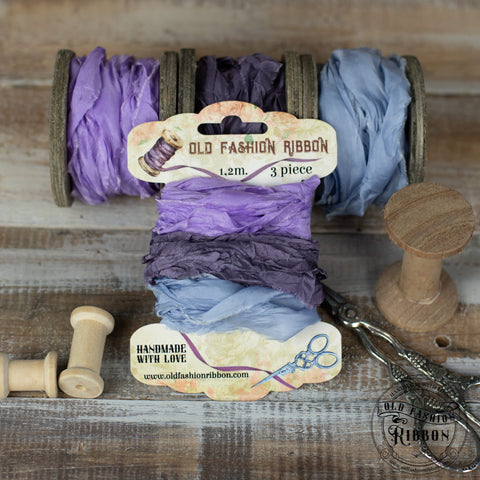 Old Fashion Ribbon // 3er-Set Satinband // 1,20 bis 1,40 m lang - 2 cm breit // OLDZ04/18