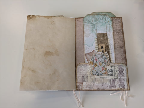 Flip-Flop-Journal "Brocante Antique und Touch of Nostalgia" // handgemacht von Ines