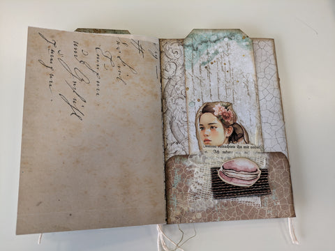 Flip-Flop-Journal "Brocante Antique und Touch of Nostalgia" // handgemacht von Ines