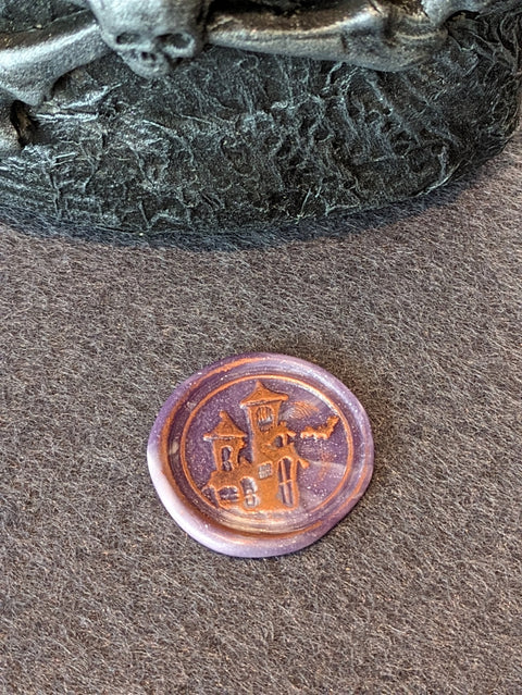 Seal WITHOUT handle "Castle and Bat" - 2.5 cm