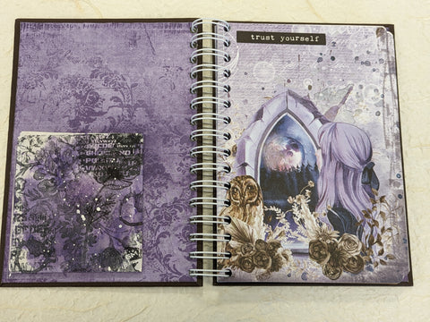 Notebook with ring binding "Velvet Dreams" // handmade by Melly