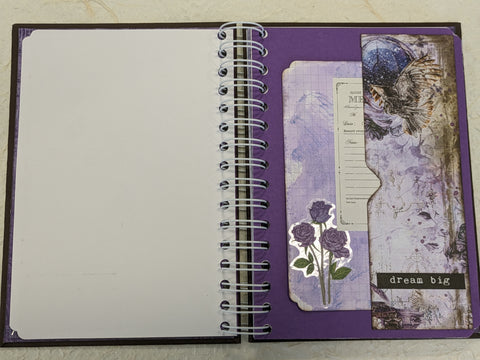 Notebook with ring binding "Velvet Dreams" // handmade by Melly