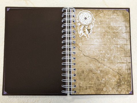 Notebook with ring binding "Velvet Dreams" // handmade by Melly