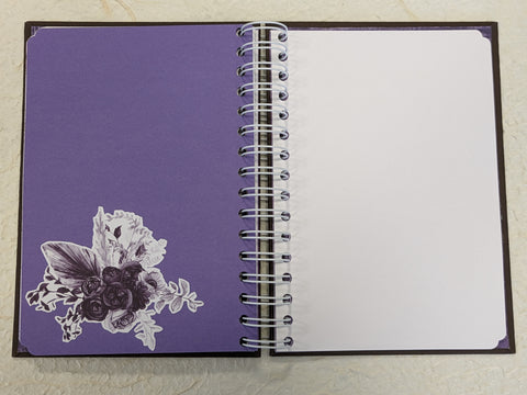 Notebook with ring binding "Velvet Dreams" // handmade by Melly