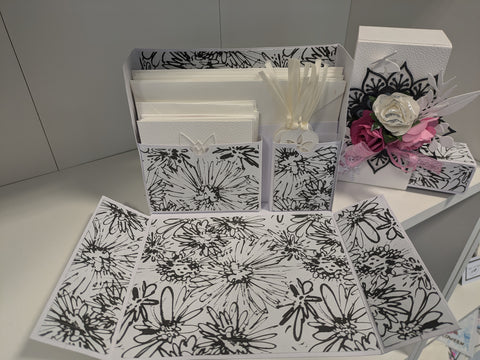 handmade card boxes "black/white" // by Beate