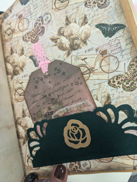 großes Journal A5 "Vintage Roses" // handgemacht von Beate