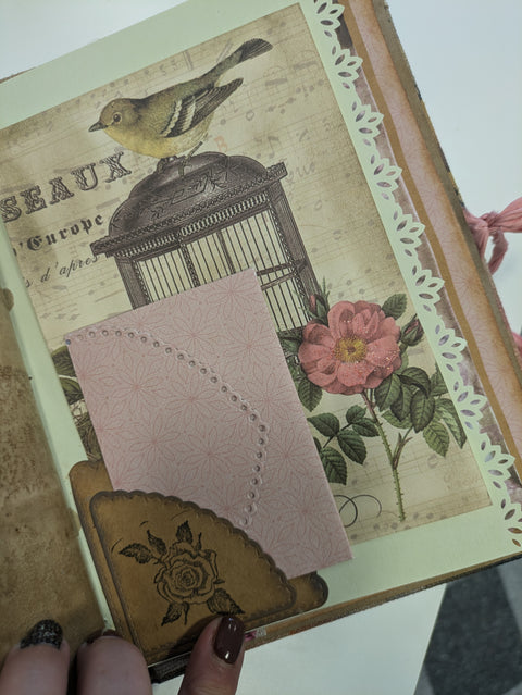 großes Journal A5 "Vintage Roses" // handgemacht von Beate