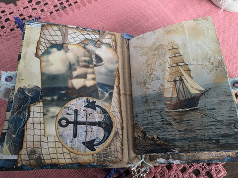 kleines Journal "Delphin" // handgemacht von Beate