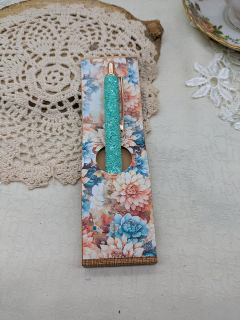 Kugelschreiber mit Motiv "Glitter mint" // Papier & Feder