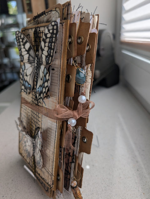 Slimline Journal "Schmettis" // handgemacht von Ute