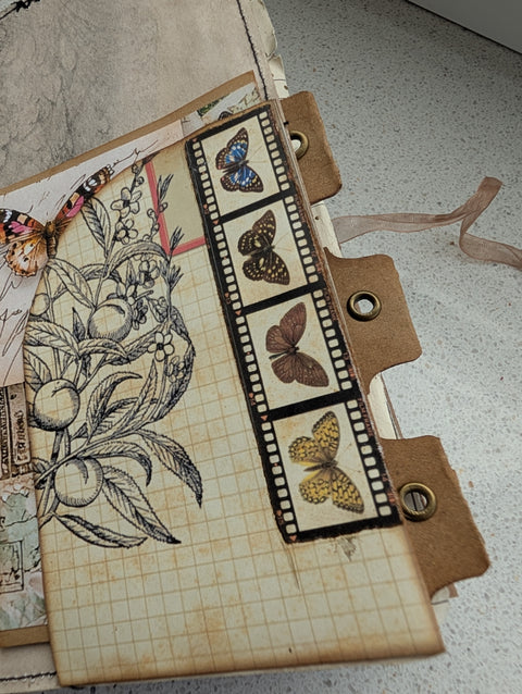 Slimline Journal "Schmettis" // handgemacht von Ute