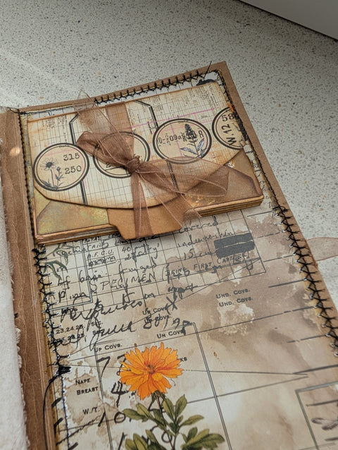 Slimline Journal "Schmettis" // handgemacht von Ute