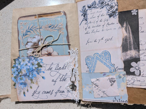 Journal "blau" // handgemacht von Anja
