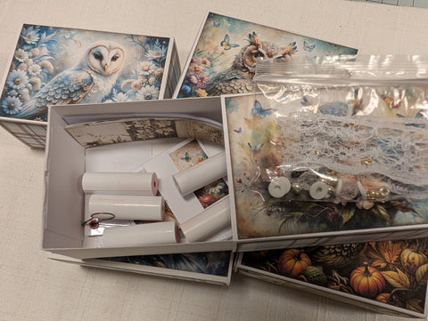DIY Set Perlen zum selber gestalten und drehen "Eule" // handgemacht von Katy