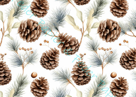 Designpapier "Winter Woodland" // "kleines Format" auf DIN A 4 // 6 Seiten + eine Bonusseite