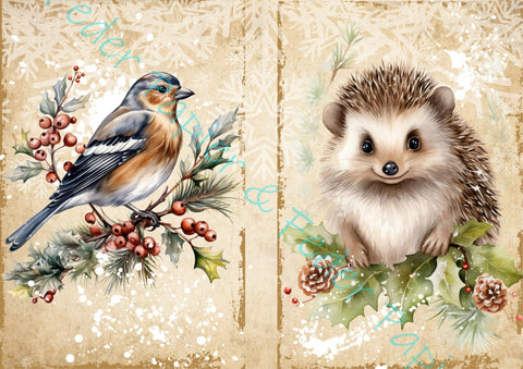 Design paper "Winter Woodland" // "small format" on DIN A 4 // 6 pages + a bonus page