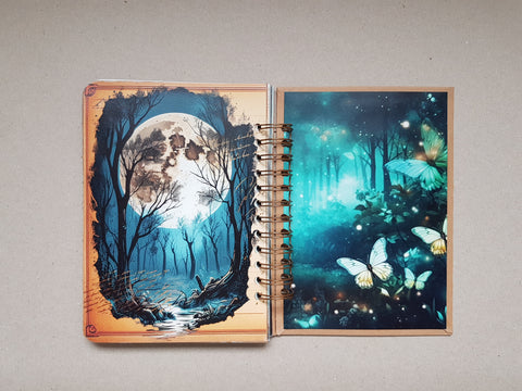 Ringbuch Journal „Fantasy Forest“ // handgemacht von Melly