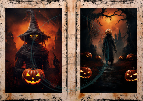 Papier &amp; Feder design paper "Halloween 2023" // 8 pages printed double-sided