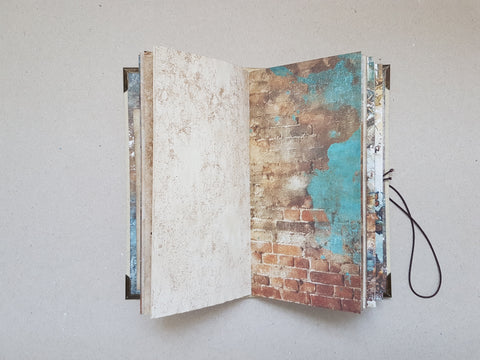 Slimline Journal to decorate yourself “Mists Of Toolbox Town” // handmade by Melly 