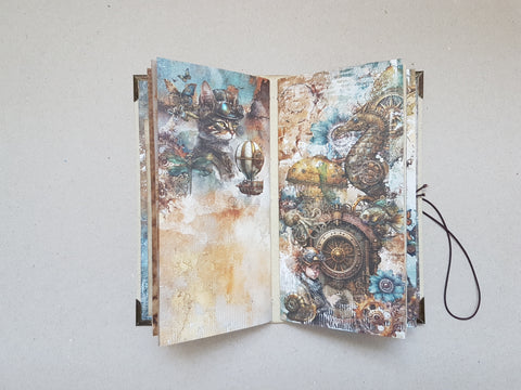 Slimline Journal to decorate yourself “Mists Of Toolbox Town” // handmade by Melly 