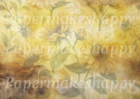 "Sunflowers" // Papermakeshappy // 7 Blatt Designpapier // doppelseitig bedruckt