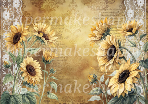 "Sunflowers" // Papermakeshappy // 7 Blatt Designpapier // doppelseitig bedruckt
