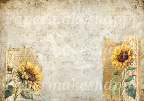 "Sunflowers" // Papermakeshappy // 7 Blatt Designpapier // doppelseitig bedruckt