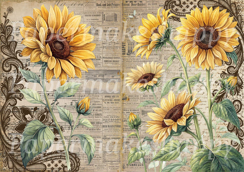 "Sunflowers" // Papermakeshappy // 7 Blatt Designpapier // doppelseitig bedruckt