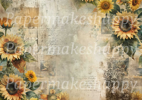 "Sunflowers" // Papermakeshappy // 7 Blatt Designpapier // doppelseitig bedruckt