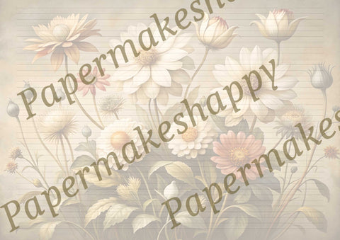"Vintage Wildflowers" // Papermakeshappy // 9 Blatt Designpapier // doppelseitig bedruckt
