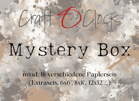 VORBESTELLUNG!!! Craft O'Clock "Mystery Box" // mind. 18 verschiedene Papiersets