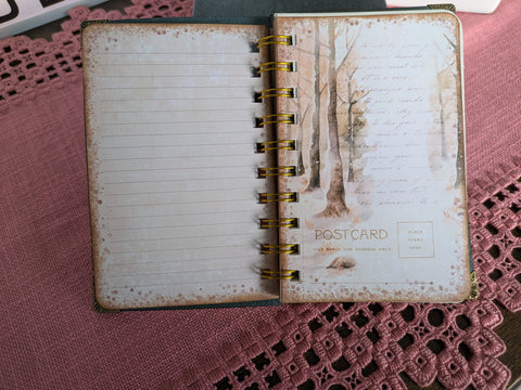 Notebook DIN A 6 // 15 cm x 9.5 cm 1.5 cm // with ring binding // handmade by Beate