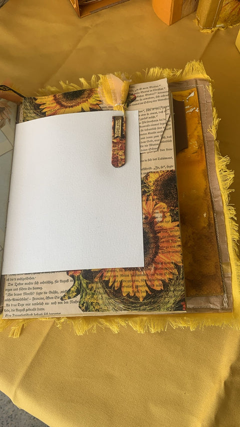 Journal "Sonnenblume 2" // handgemacht von Uta (Streifenhörnchen)