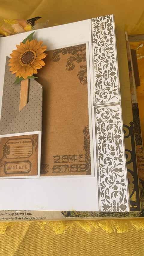 Journal "Sonnenblume 2" // handgemacht von Uta (Streifenhörnchen)