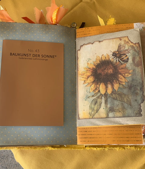 Journal "Sonnenblume 3" // handgemacht von Uta (Streifenhörnchen)