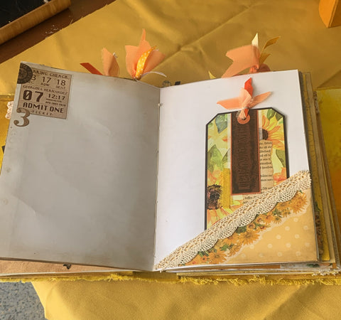 Journal "Sonnenblume 3" // handgemacht von Uta (Streifenhörnchen)