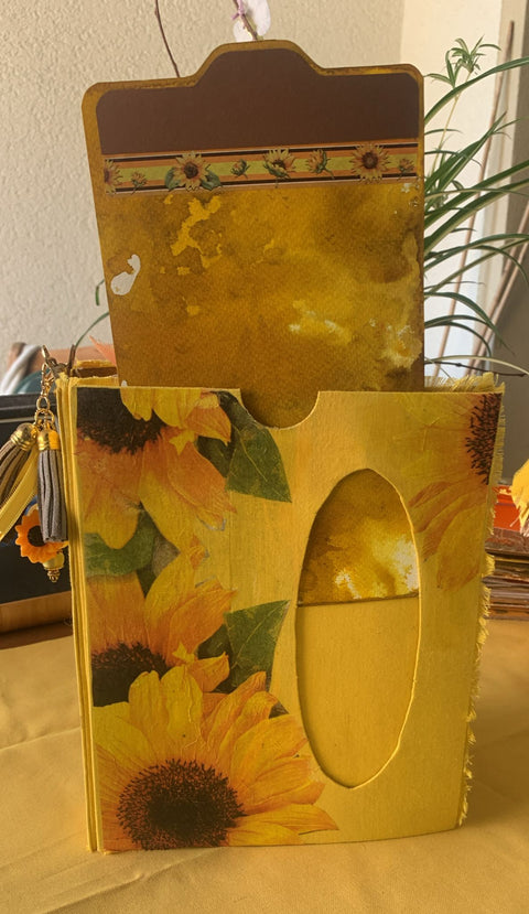 Journal "Sonnenblume 3" // handgemacht von Uta (Streifenhörnchen)