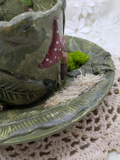 Deko-Tasse mit Teller // für Teelichter // by Ute (Lucaniabelle)